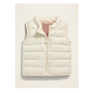 Baby girl white puffer vest 3-6 months